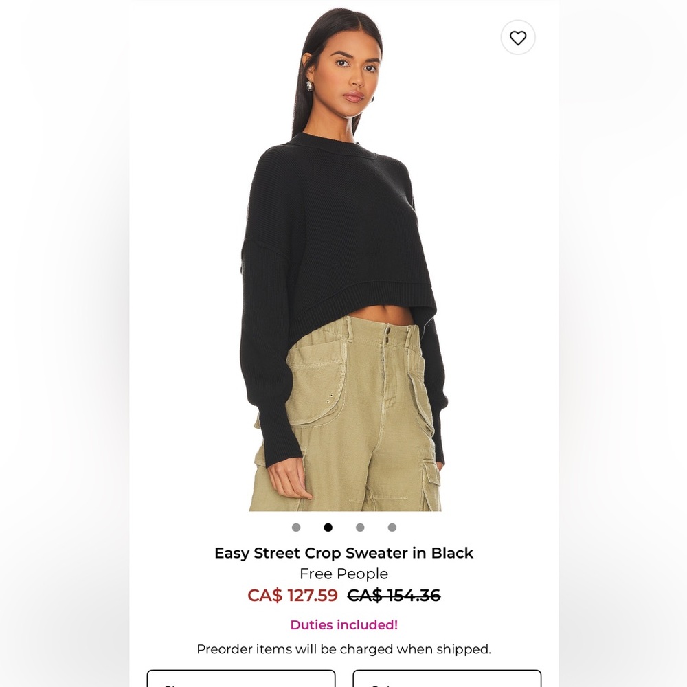 Free People Easy Street Cropped Sweater